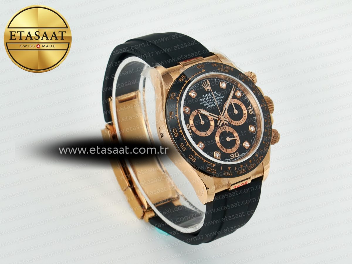 Daytona 116515 QF 1:1 Best Edition Black/RG Dial on Oysterflex Strap SH4130 V11（Gain Weight） - Görsel 5