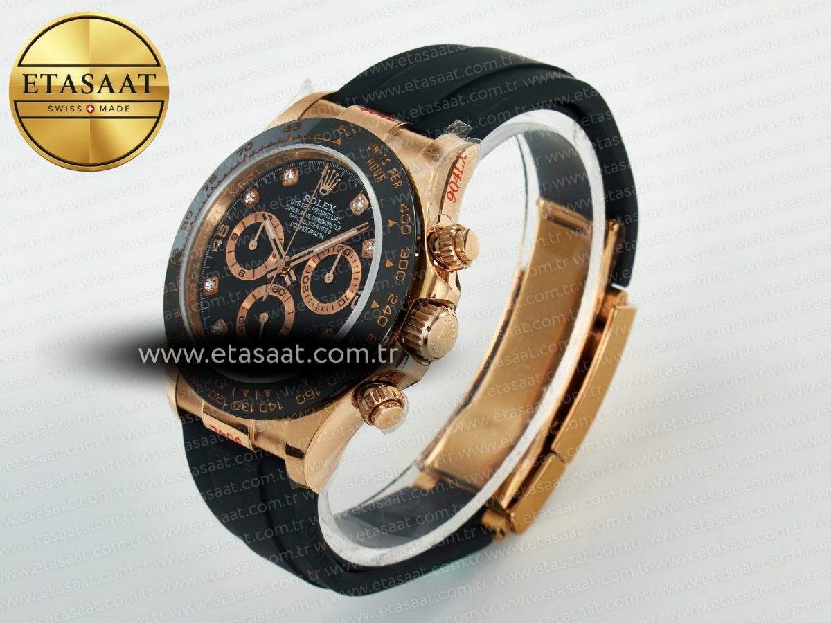 Daytona 116515 QF 1:1 Best Edition Black/RG Dial on Oysterflex Strap SH4130 V11（Gain Weight） - Görsel 6