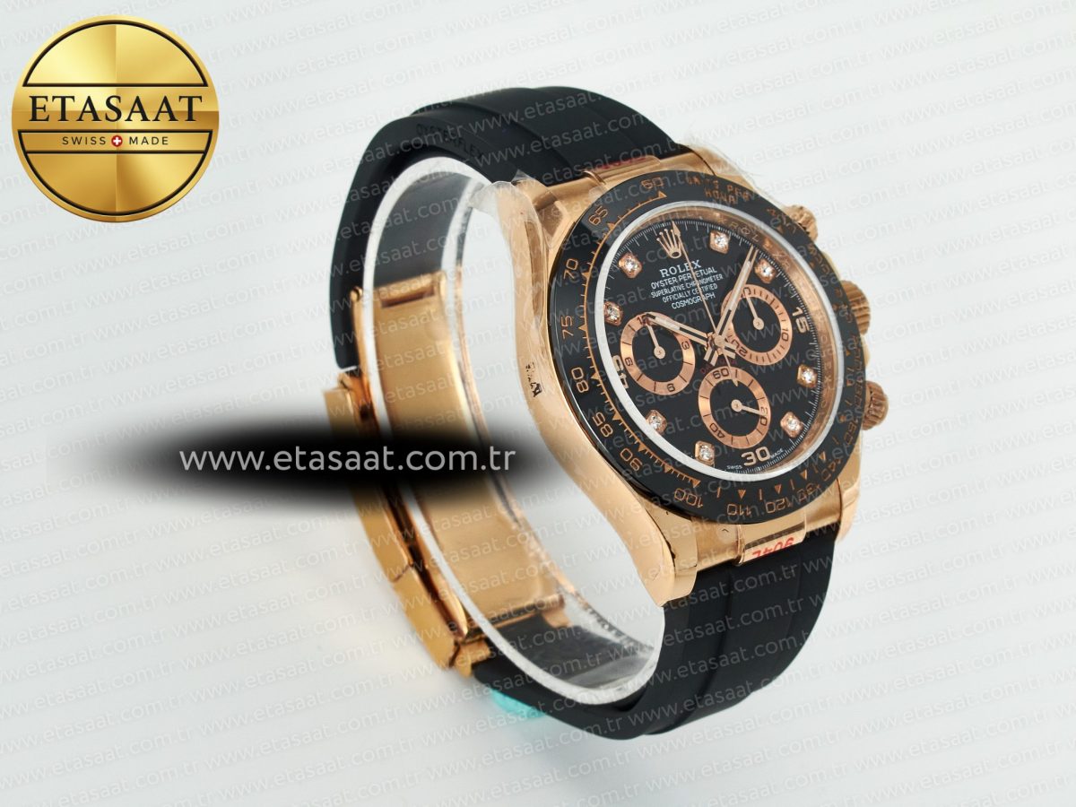 Daytona 116515 QF 1:1 Best Edition Black/RG Dial on Oysterflex Strap SH4130 V11（Gain Weight） - Görsel 7
