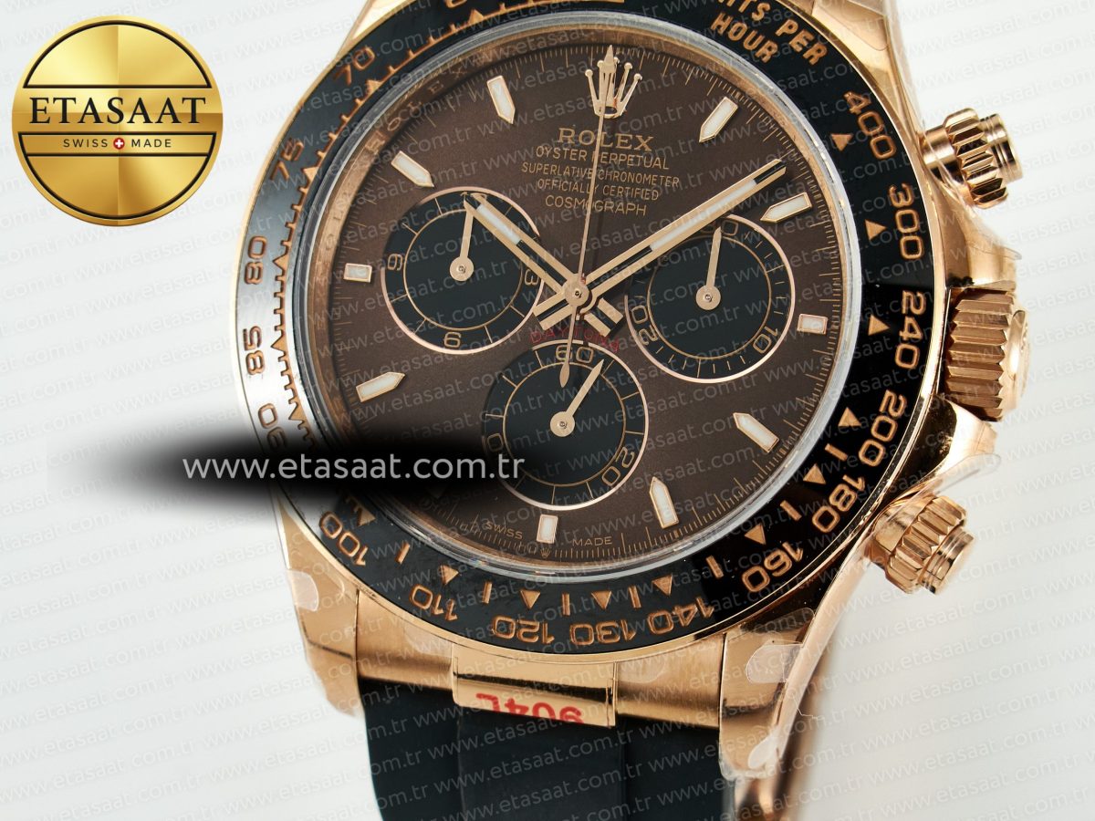 Daytona 116515 QF 1:1 Best Edition Brown/Black Dial on Oysterflex Strap SH4130 V11（Gain Weight） - Görsel 10