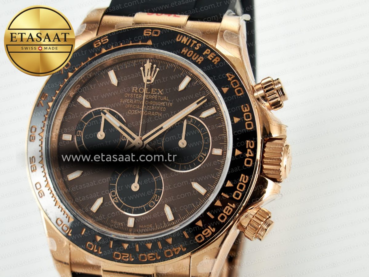 Daytona 116515 QF 1:1 Best Edition Brown/Black Dial on Oysterflex Strap SH4130 V11（Gain Weight） - Görsel 9