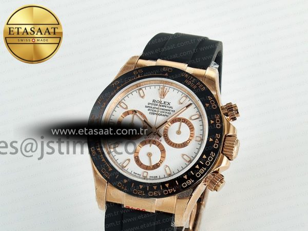 Daytona 116515 QF 1:1 Best Edition White/RG Dial on Oysterflex Strap SH4130 V11（Gain Weight）