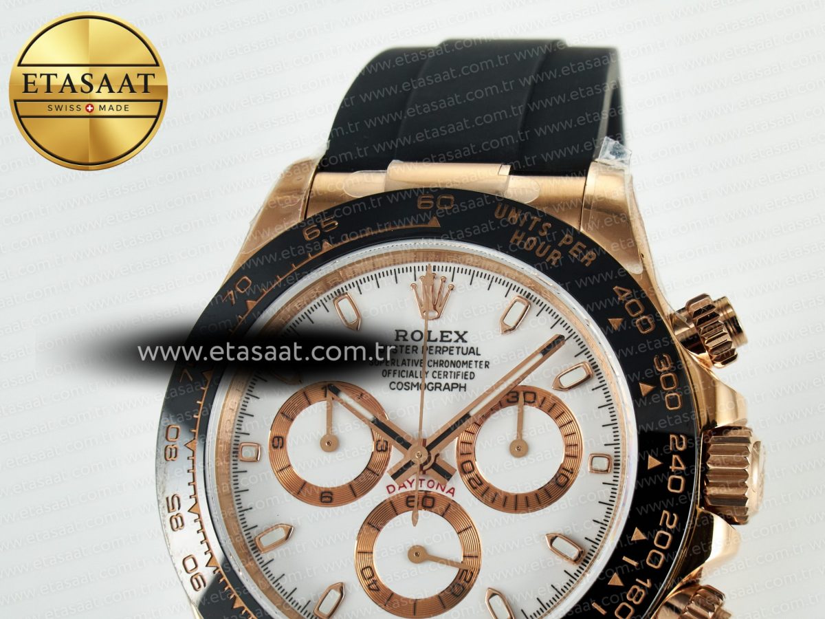 Daytona 116515 QF 1:1 Best Edition White/RG Dial on Oysterflex Strap SH4130 V11（Gain Weight） - Görsel 10