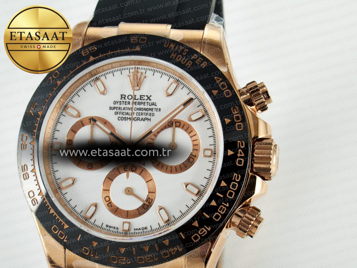 Daytona 116515 QF 1:1 Best Edition White/RG Dial on Oysterflex Strap SH4130 V11（Gain Weight） - Görsel 11