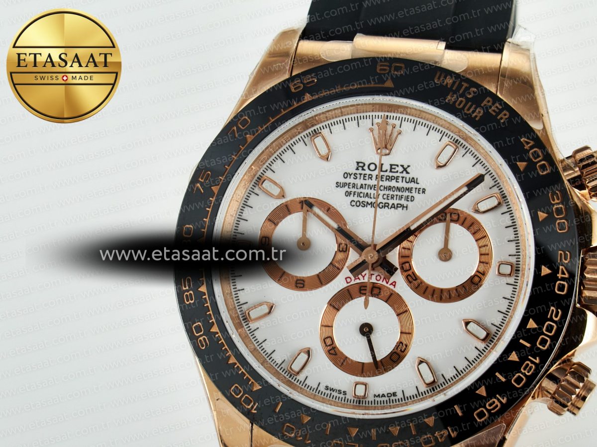 Daytona 116515 QF 1:1 Best Edition White/RG Dial on Oysterflex Strap SH4130 V11（Gain Weight） - Görsel 13
