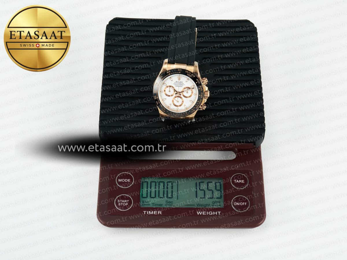 Daytona 116515 QF 1:1 Best Edition White/RG Dial on Oysterflex Strap SH4130 V11（Gain Weight） - Görsel 36