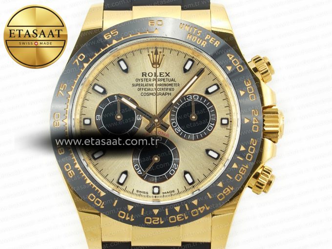 Daytona 116518 APS 1:1 Best Edition 904L SS Case YG Dial on Oysterflex Strap SH4130 (Gain Weight) - Görsel 4