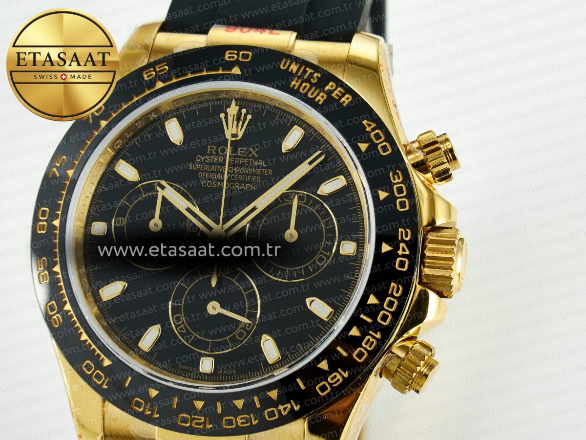 Daytona 116518 QF 1:1 Best Edition Black Dial on Oysterflex Strap SH4130 V11（Gain Weight） - Görsel 11