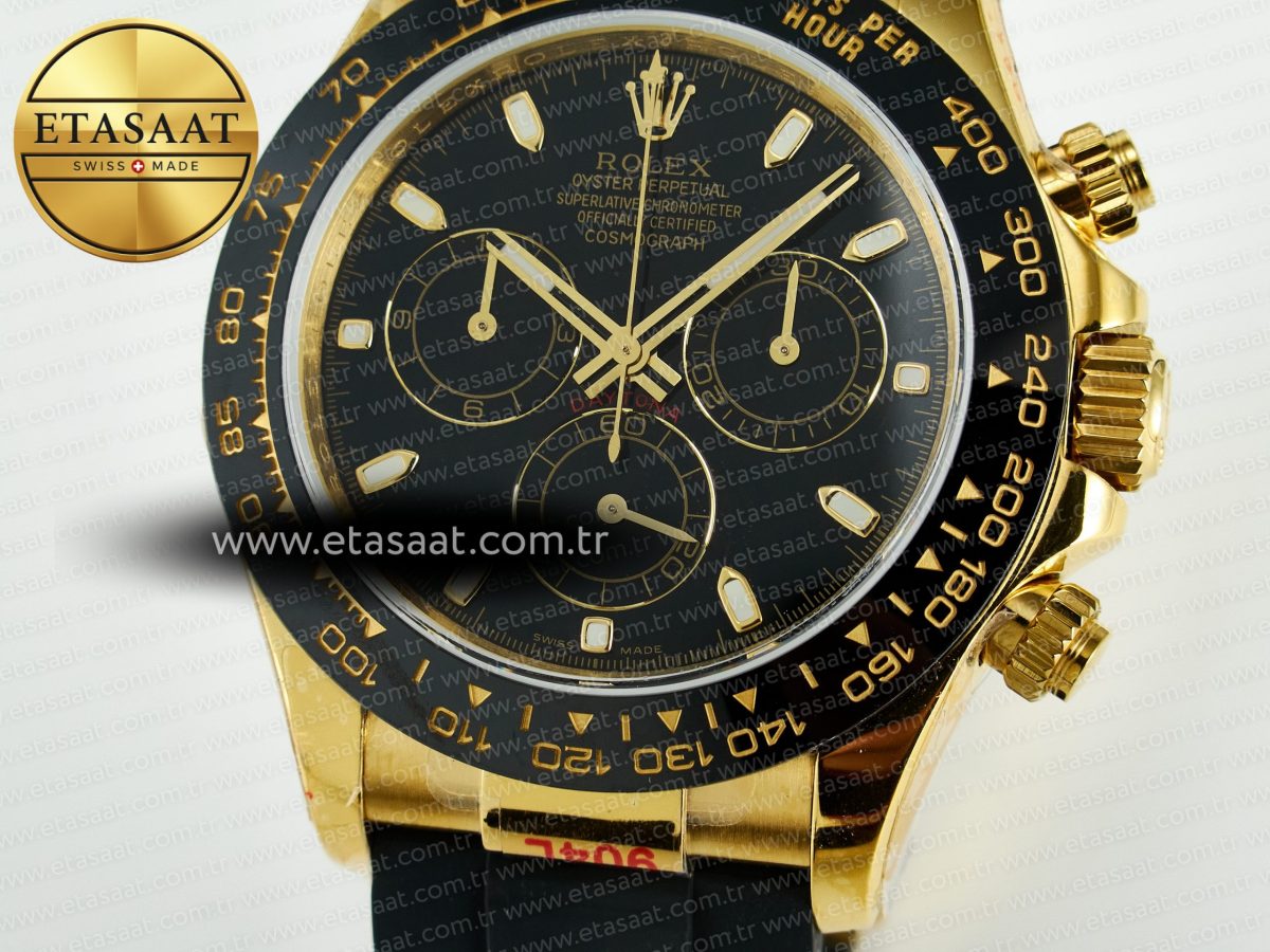 Daytona 116518 QF 1:1 Best Edition Black Dial on Oysterflex Strap SH4130 V11（Gain Weight） - Görsel 12