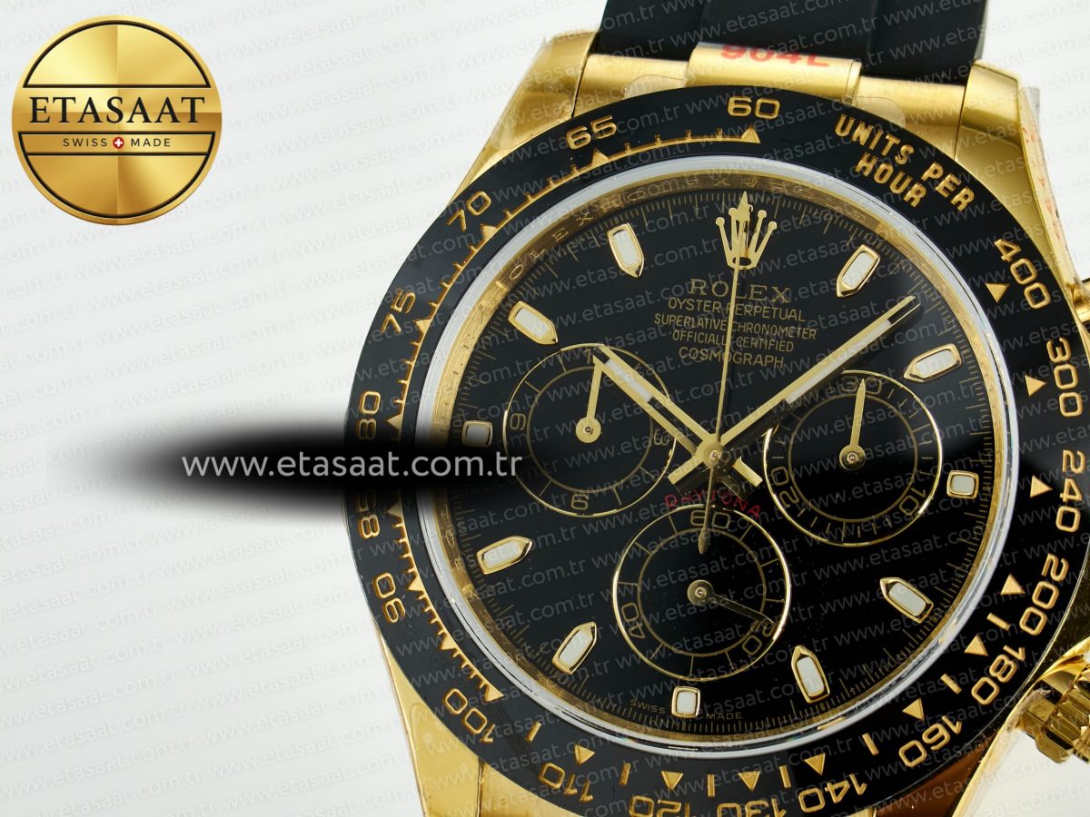 Daytona 116518 QF 1:1 Best Edition Black Dial on Oysterflex Strap SH4130 V11（Gain Weight） - Görsel 13