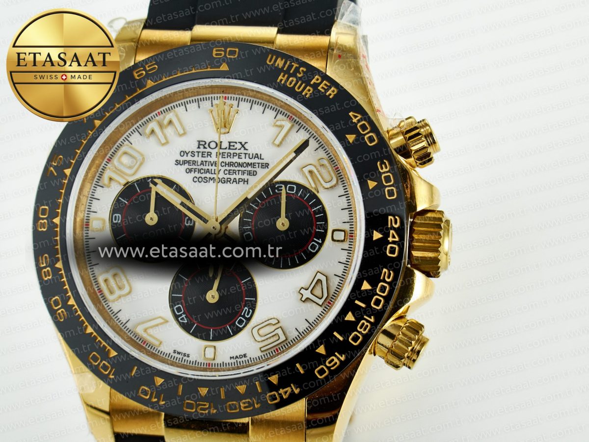 Daytona 116518 QF 1:1 Best Edition White/Black Dial on Oysterflex Strap SH4130 V11（Gain Weight） - Görsel 10
