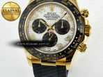 Daytona 116518 QF 1:1 Best Edition White/Black Dial on Oysterflex Strap SH4130 V11（Gain Weight） - Görsel 11