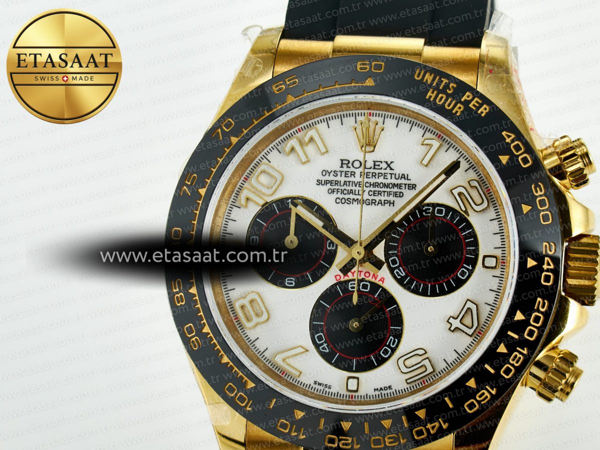 Daytona 116518 QF 1:1 Best Edition White/Black Dial on Oysterflex Strap SH4130 V11（Gain Weight） - Görsel 12