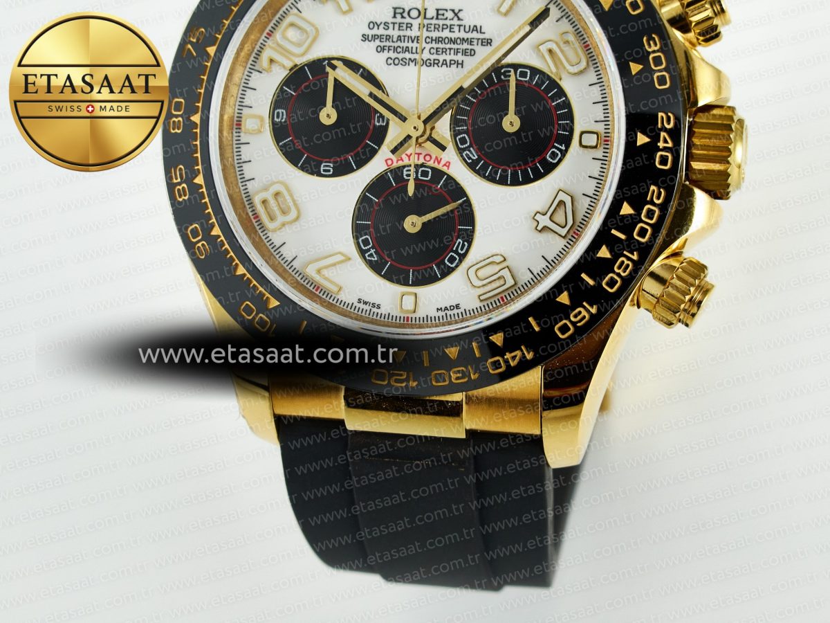 Daytona 116518 QF 1:1 Best Edition White/Black Dial on Oysterflex Strap SH4130 V11（Gain Weight） - Görsel 13