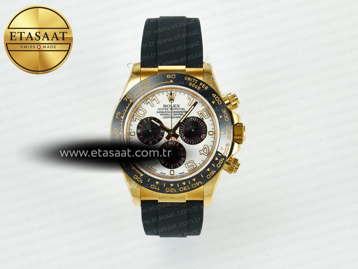 Daytona 116518 QF 1:1 Best Edition White/Black Dial on Oysterflex Strap SH4130 V11（Gain Weight） - Görsel 3