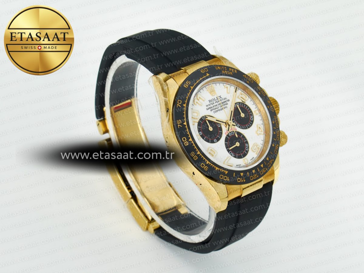 Daytona 116518 QF 1:1 Best Edition White/Black Dial on Oysterflex Strap SH4130 V11（Gain Weight） - Görsel 5