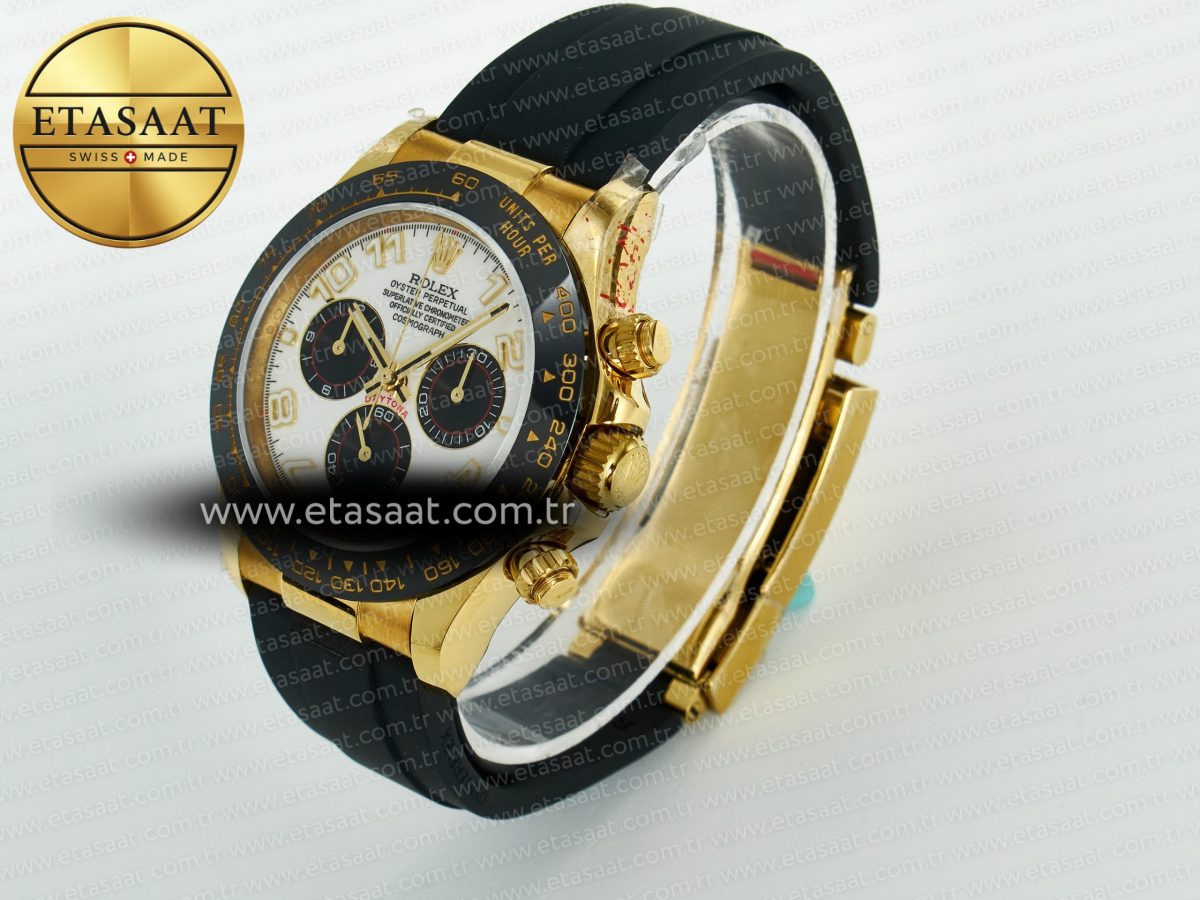 Daytona 116518 QF 1:1 Best Edition White/Black Dial on Oysterflex Strap SH4130 V11（Gain Weight） - Görsel 6