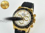 Daytona 116518 QF 1:1 Best Edition White/YG Dial on Oysterflex Strap SH4130 V11（Gain Weight）