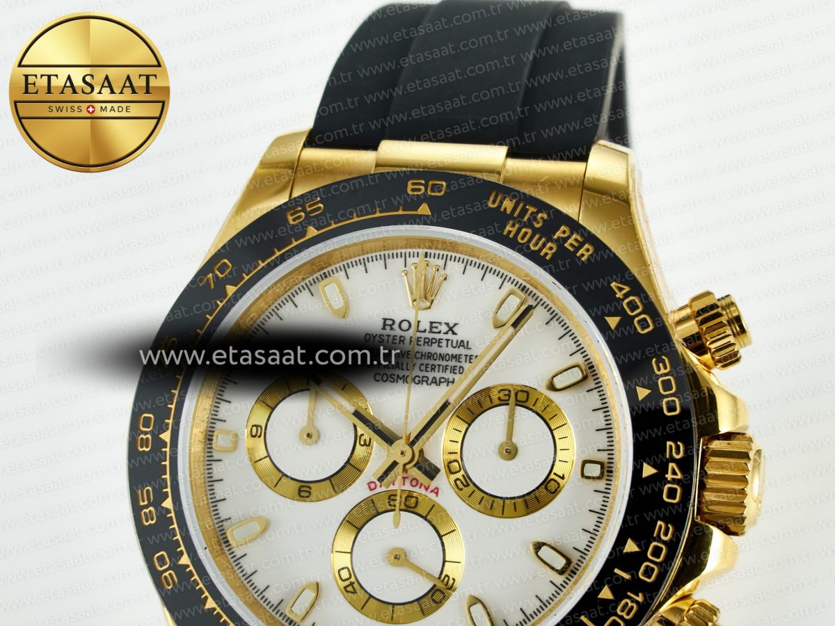 Daytona 116518 QF 1:1 Best Edition White/YG Dial on Oysterflex Strap SH4130 V11（Gain Weight） - Görsel 10