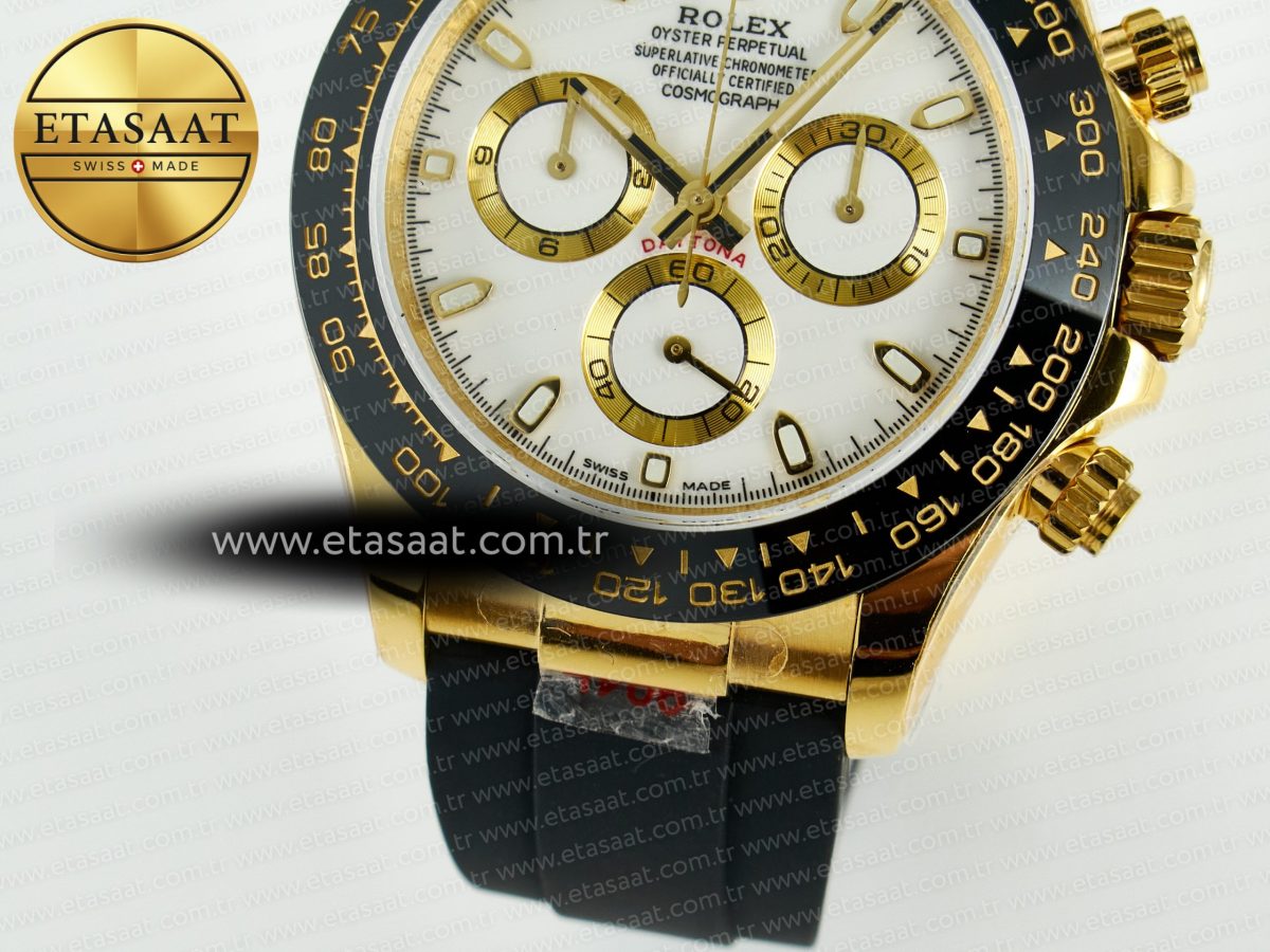 Daytona 116518 QF 1:1 Best Edition White/YG Dial on Oysterflex Strap SH4130 V11（Gain Weight） - Görsel 13
