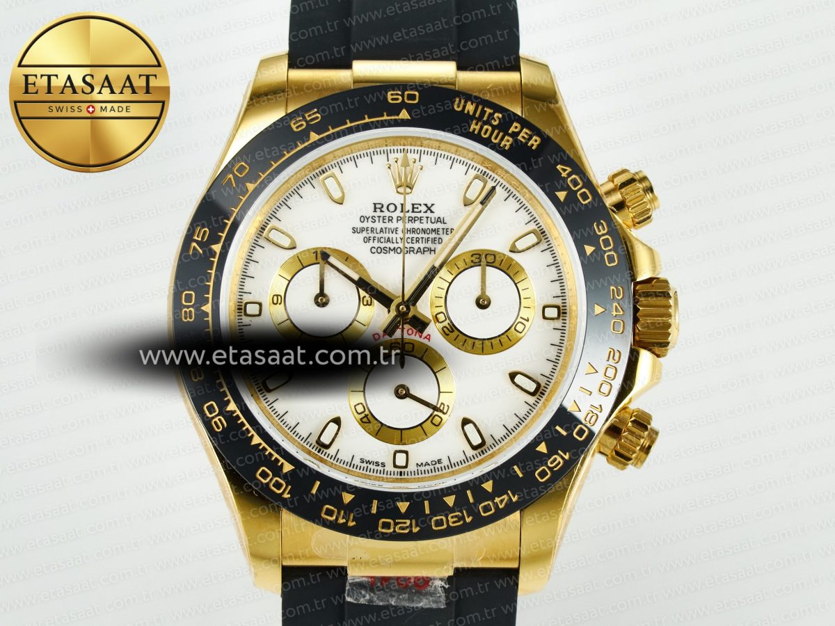Daytona 116518 QF 1:1 Best Edition White/YG Dial on Oysterflex Strap SH4130 V11（Gain Weight） - Görsel 4