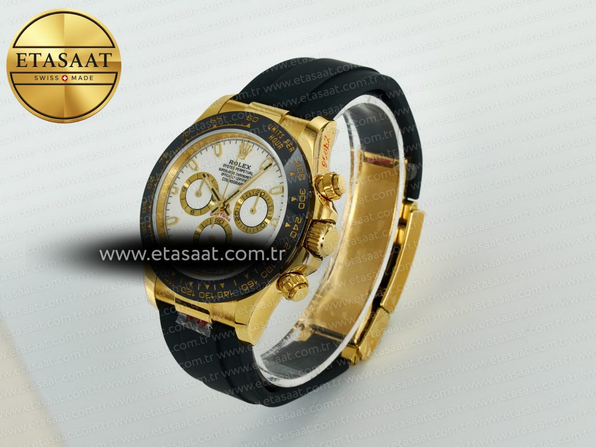 Daytona 116518 QF 1:1 Best Edition White/YG Dial on Oysterflex Strap SH4130 V11（Gain Weight） - Görsel 6