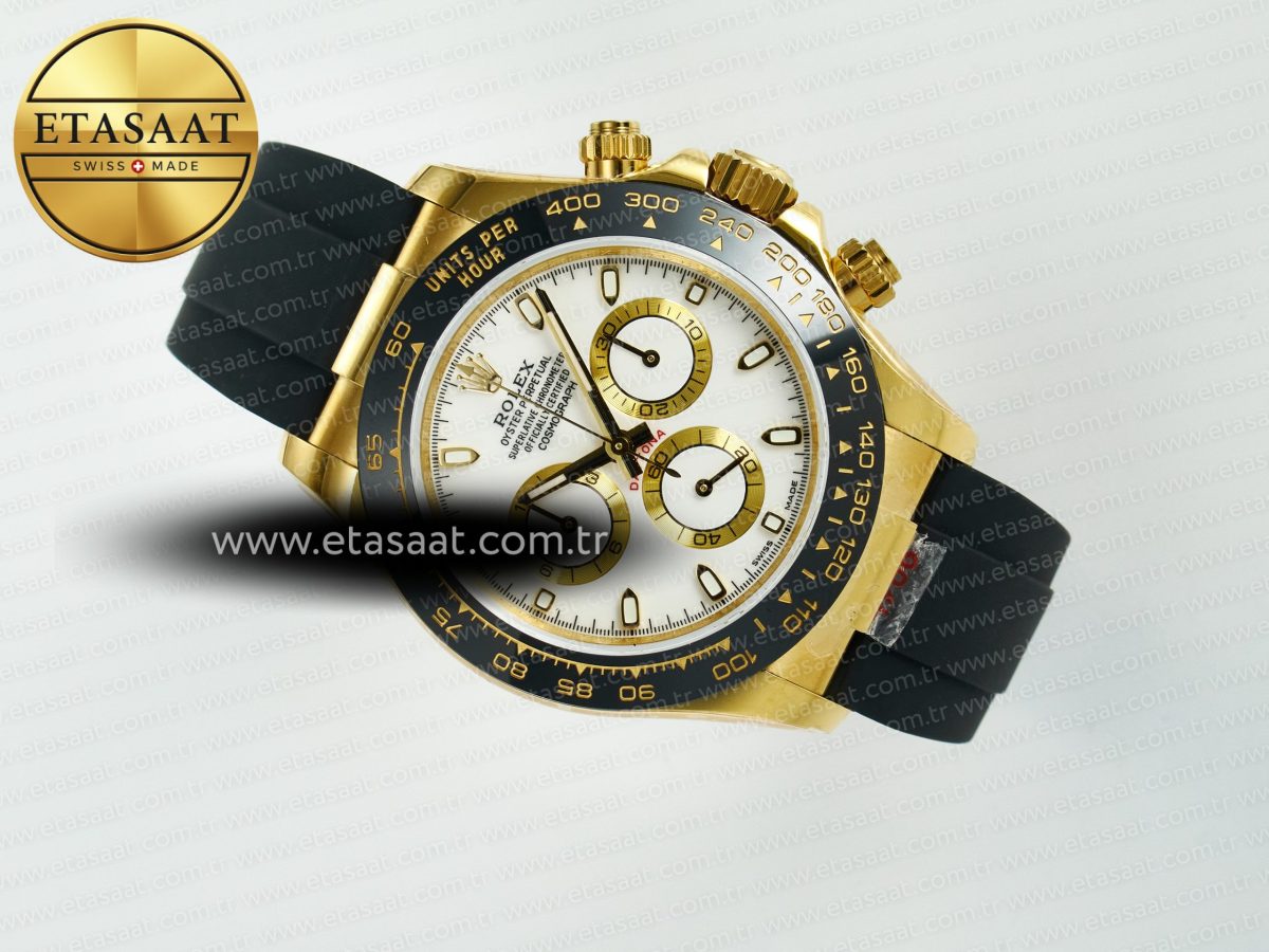 Daytona 116518 QF 1:1 Best Edition White/YG Dial on Oysterflex Strap SH4130 V11（Gain Weight） - Görsel 9
