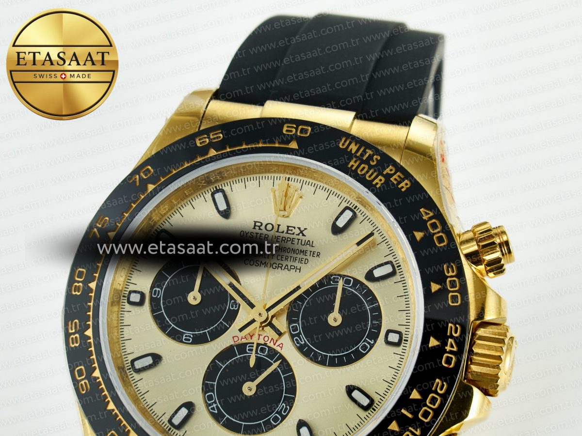Daytona 116518 QF 1:1 Best Edition YG/Black Dial on Oysterflex Strap SH4130 V11（Gain Weight） - Görsel 10