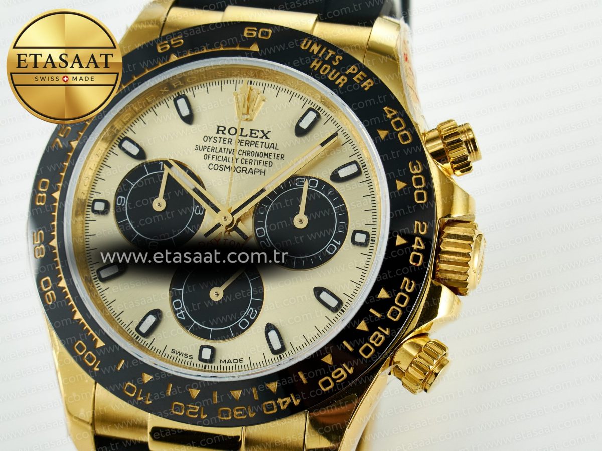 Daytona 116518 QF 1:1 Best Edition YG/Black Dial on Oysterflex Strap SH4130 V11（Gain Weight） - Görsel 11