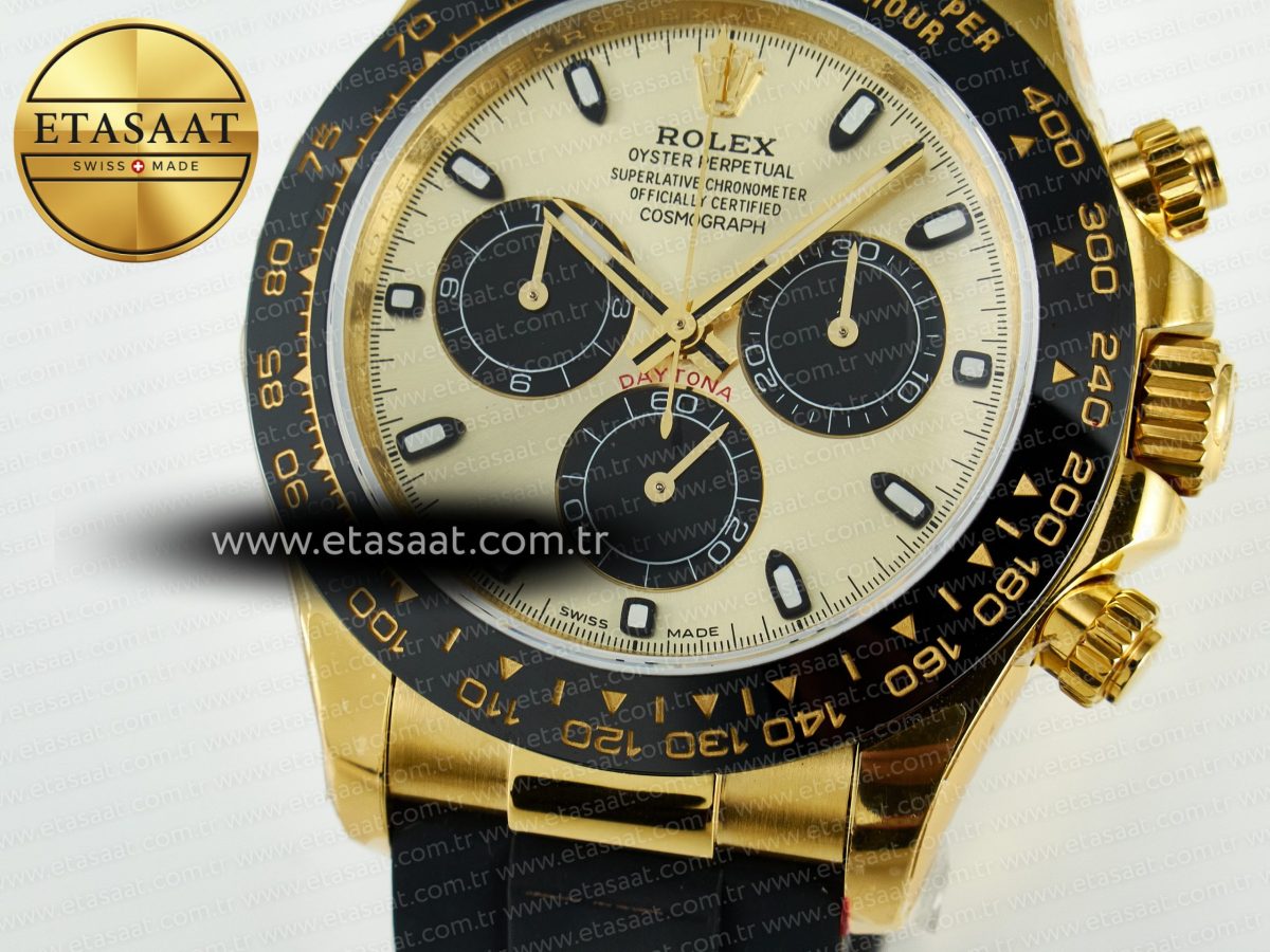 Daytona 116518 QF 1:1 Best Edition YG/Black Dial on Oysterflex Strap SH4130 V11（Gain Weight） - Görsel 12
