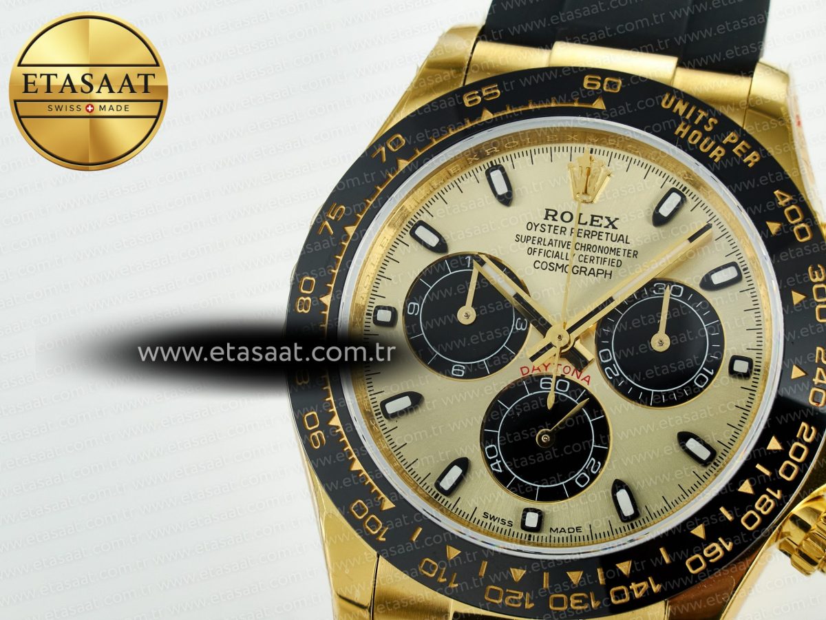 Daytona 116518 QF 1:1 Best Edition YG/Black Dial on Oysterflex Strap SH4130 V11（Gain Weight） - Görsel 13