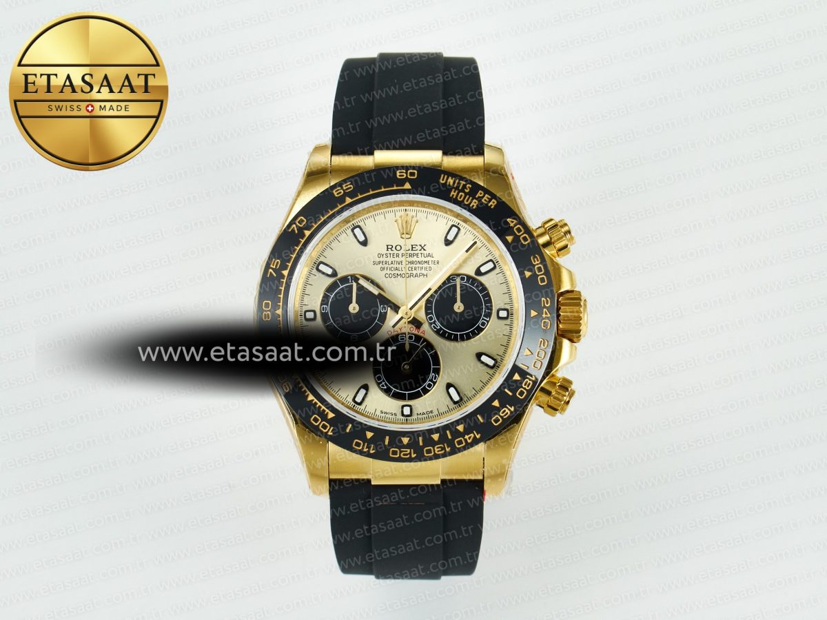 Daytona 116518 QF 1:1 Best Edition YG/Black Dial on Oysterflex Strap SH4130 V11（Gain Weight） - Görsel 3