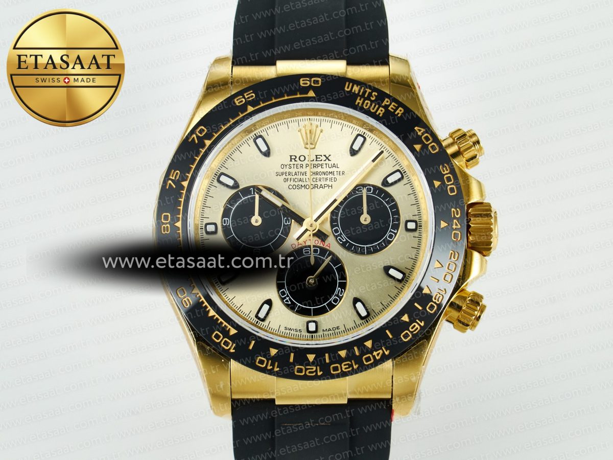 Daytona 116518 QF 1:1 Best Edition YG/Black Dial on Oysterflex Strap SH4130 V11（Gain Weight） - Görsel 4