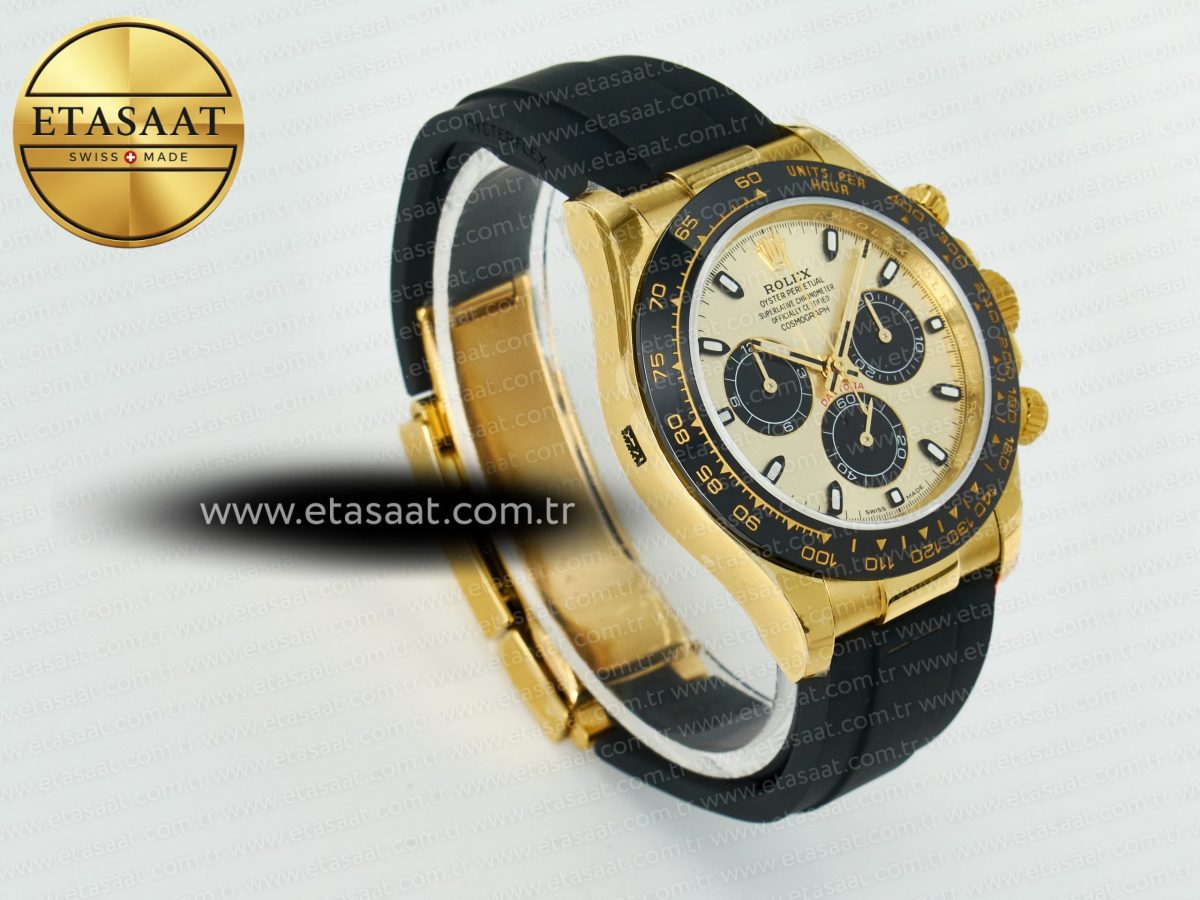 Daytona 116518 QF 1:1 Best Edition YG/Black Dial on Oysterflex Strap SH4130 V11（Gain Weight） - Görsel 5