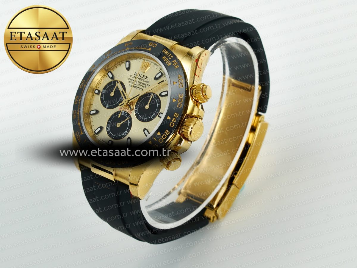 Daytona 116518 QF 1:1 Best Edition YG/Black Dial on Oysterflex Strap SH4130 V11（Gain Weight） - Görsel 6
