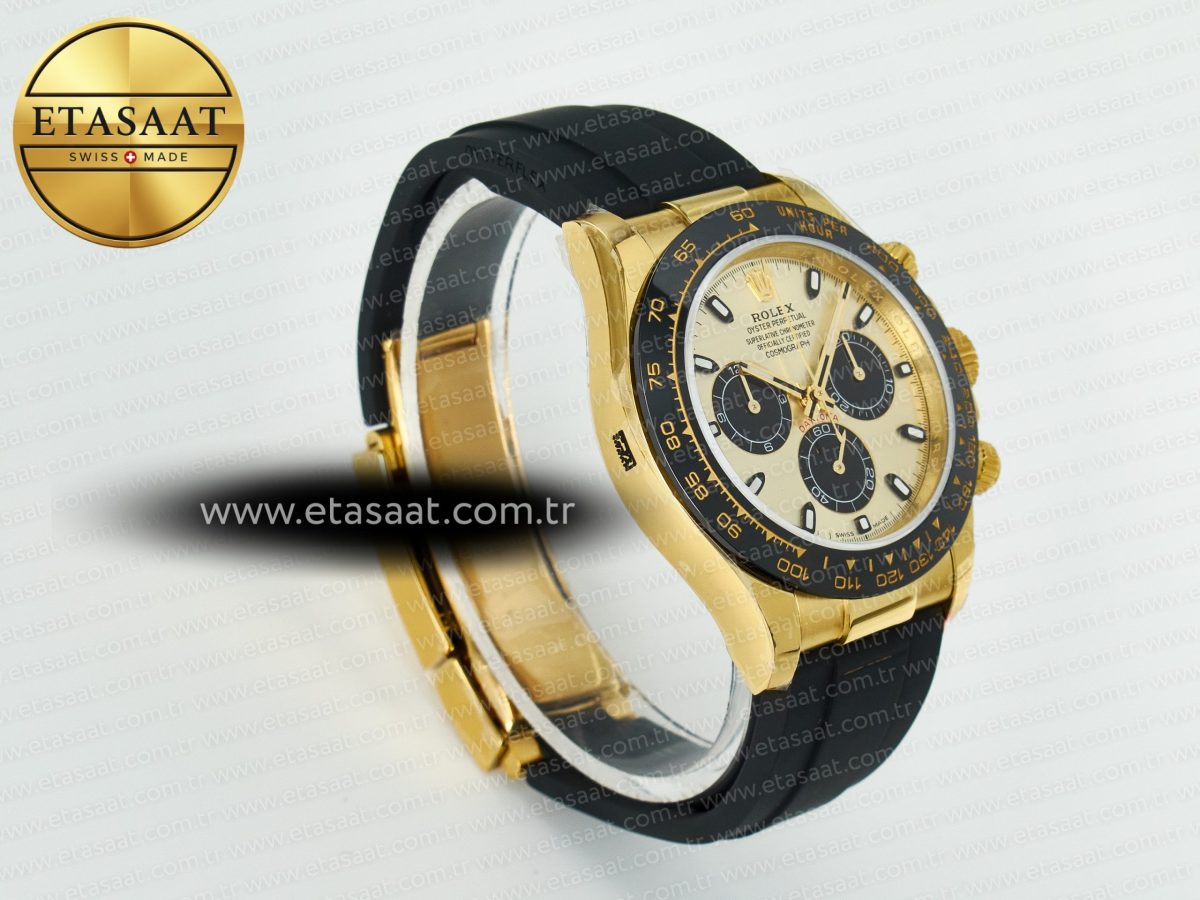 Daytona 116518 QF 1:1 Best Edition YG/Black Dial on Oysterflex Strap SH4130 V11（Gain Weight） - Görsel 7