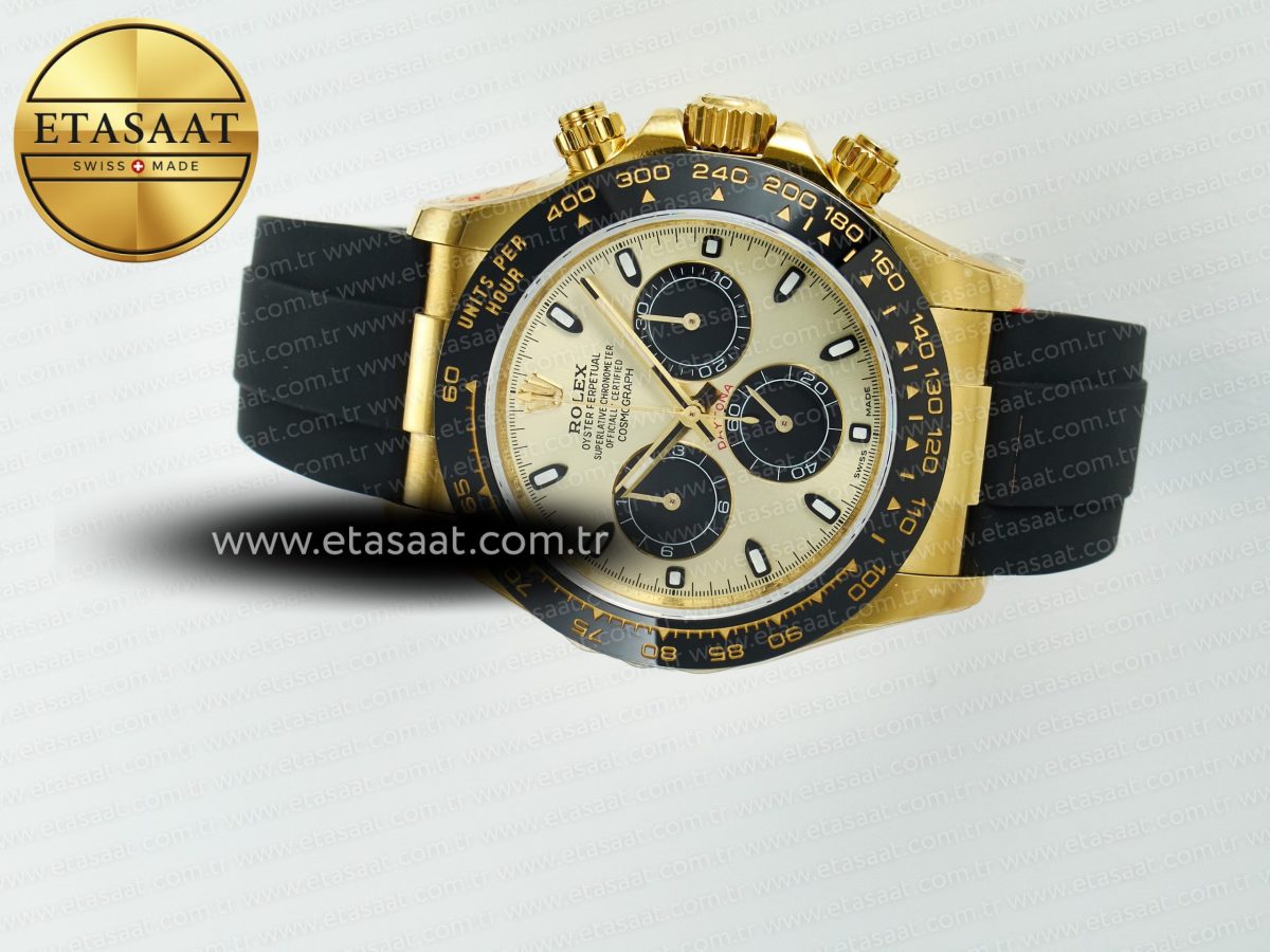Daytona 116518 QF 1:1 Best Edition YG/Black Dial on Oysterflex Strap SH4130 V11（Gain Weight） - Görsel 8
