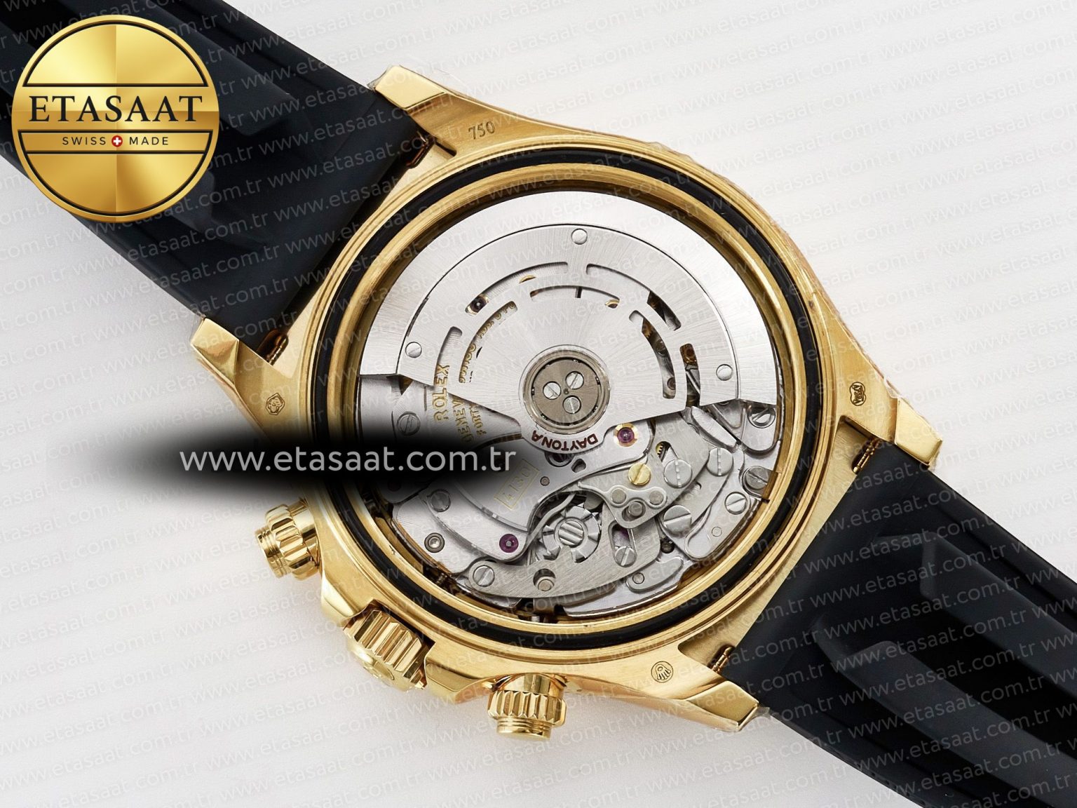 Daytona 116518 YG Orange Crystal Bezel N6F Best Edition Black Dial on Oysterflex Strap SA4130 - Görsel 20