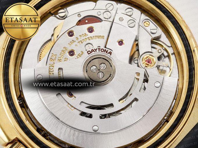 Daytona 116518 YG Orange Crystal Bezel N6F Best Edition Black Dial on Oysterflex Strap SA4130 - Görsel 21