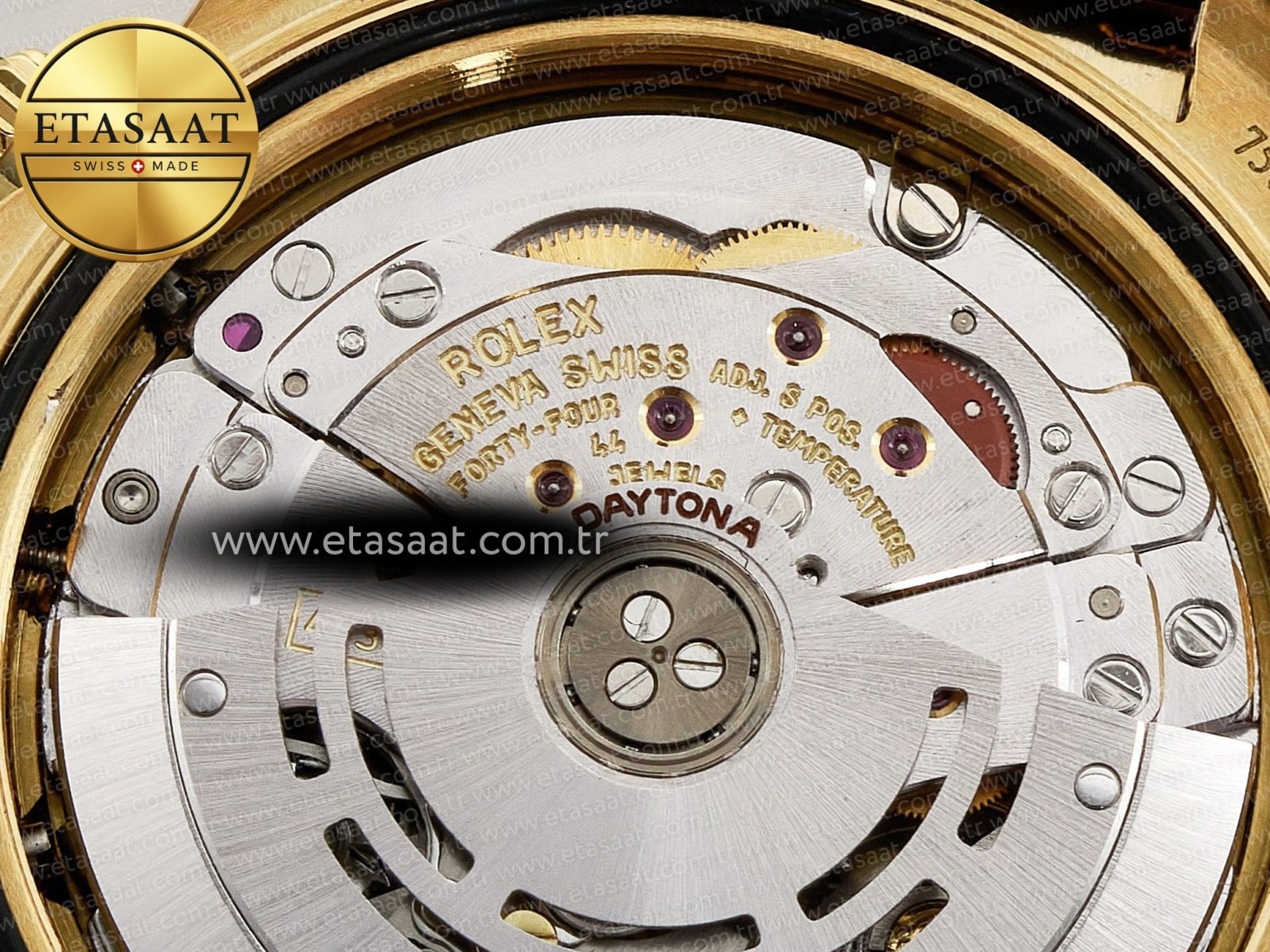 Daytona 116518 YG Orange Crystal Bezel N6F Best Edition Black Dial on Oysterflex Strap SA4130 - Görsel 22