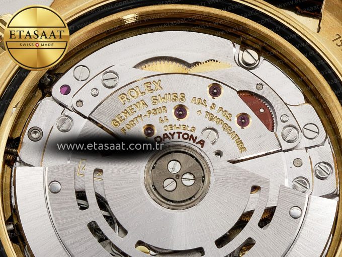 Daytona 116518 YG Orange Crystal Bezel N6F Best Edition Black Dial on Oysterflex Strap SA4130 - Görsel 22