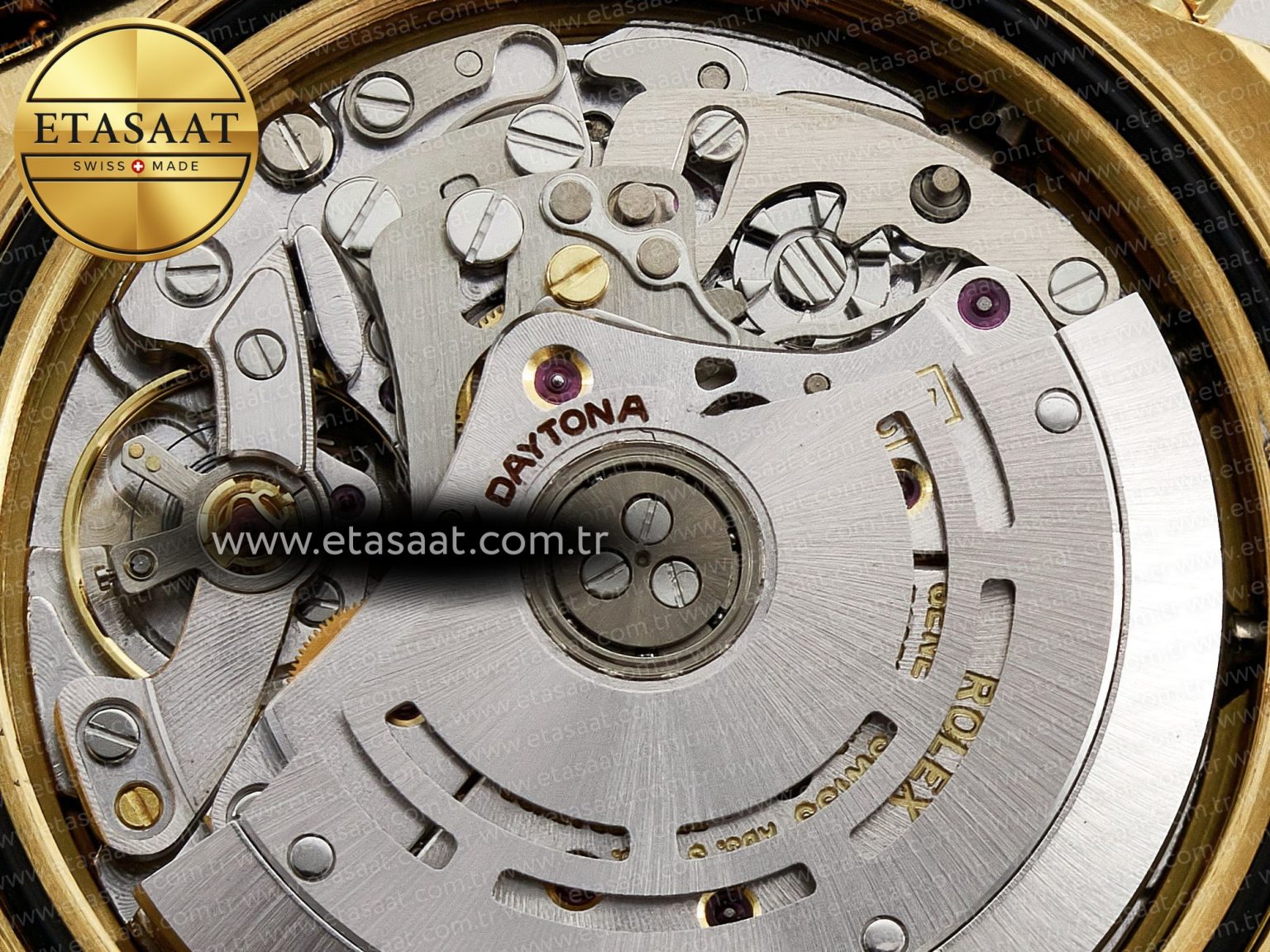 Daytona 116518 YG Orange Crystal Bezel N6F Best Edition Black Dial on Oysterflex Strap SA4130 - Görsel 24