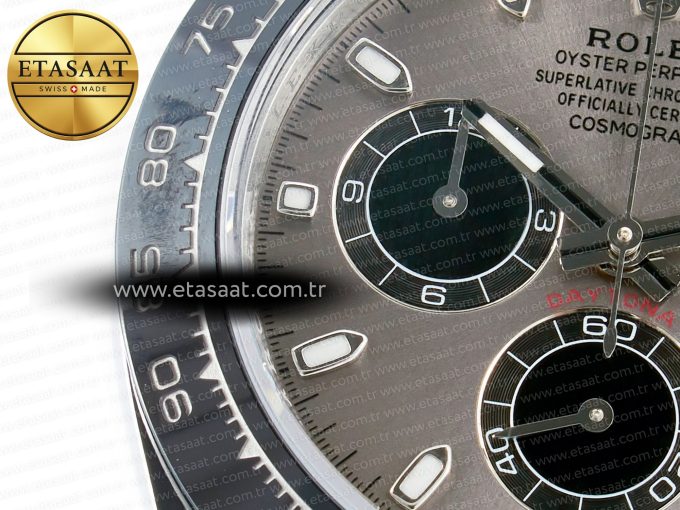 Daytona 116519 APS 1:1 Best Edition 904L SS Case Grey Dial on Oysterflex Strap SH4130 (Gain Weight) - Görsel 11