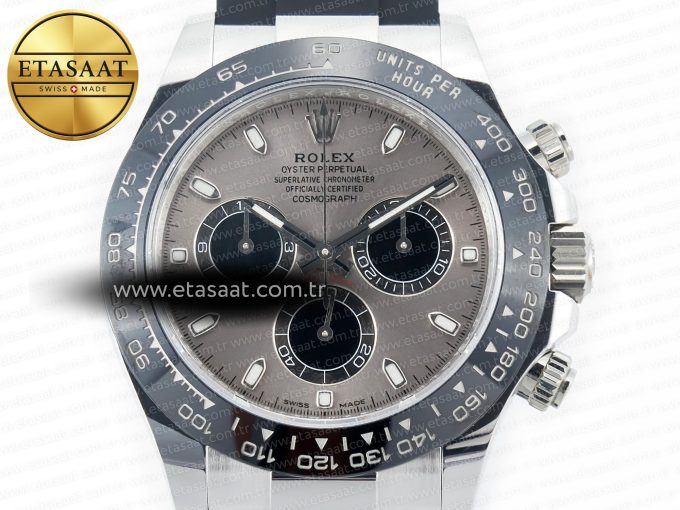 Daytona 116519 APS 1:1 Best Edition 904L SS Case Grey Dial on Oysterflex Strap SH4130 (Gain Weight) - Görsel 4