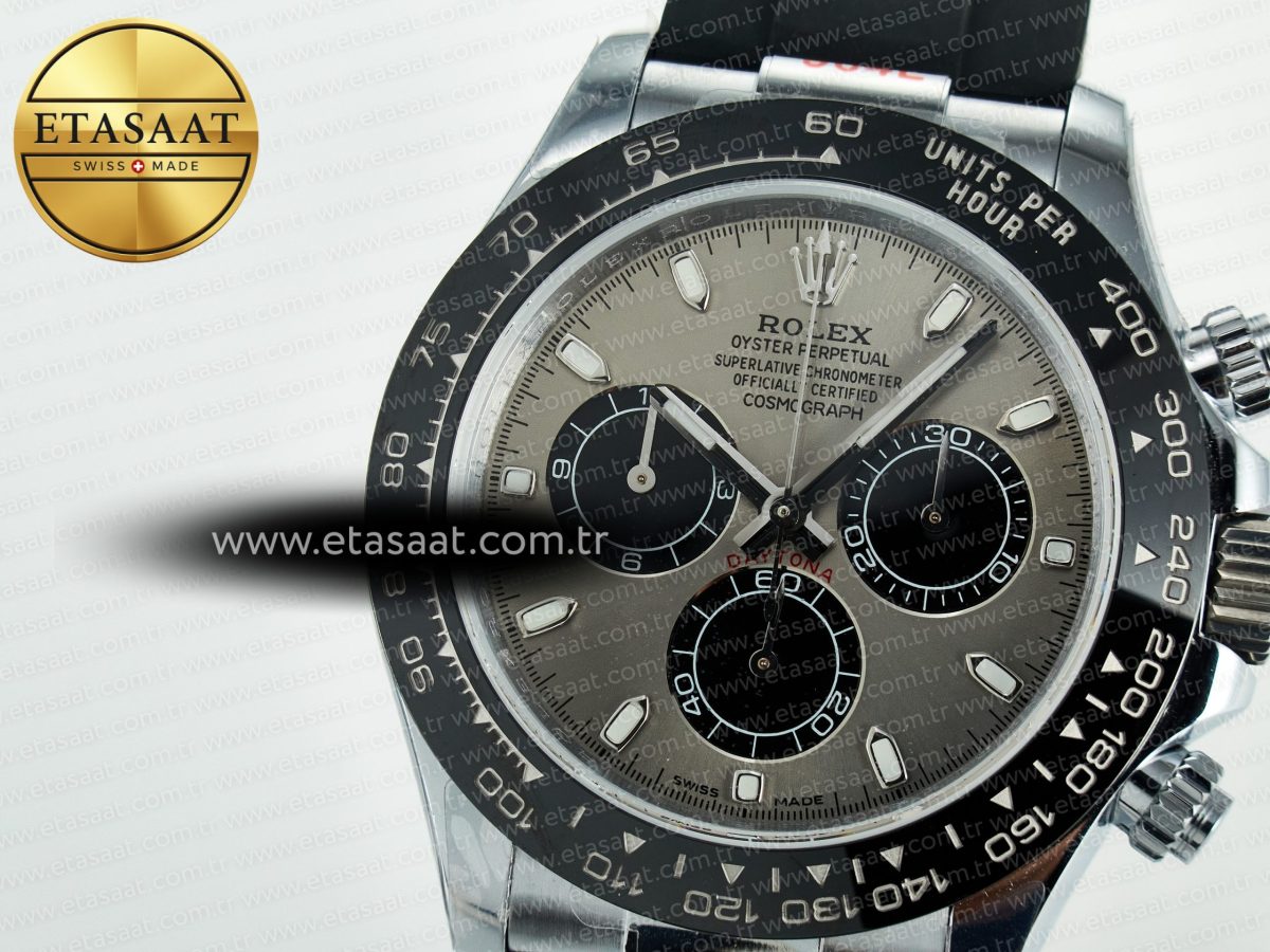 Daytona 116519 QF 1:1 Best Edition Grey/Black Dial on Oysterflex Strap SH4130 V11（Gain Weight） - Görsel 13