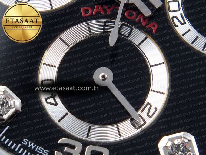 Daytona 116519 SS OMF Best Edition Black Diamonds Dial on Oysterflex Strap A7750 (Slim Movement) - Görsel 13