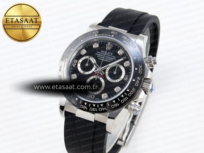 Daytona 116519 SS OMF Best Edition Black Diamonds Dial on Oysterflex Strap A7750 (Slim Movement) - Görsel 2