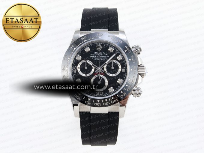 Daytona 116519 SS OMF Best Edition Black Diamonds Dial on Oysterflex Strap A7750 (Slim Movement) - Görsel 3
