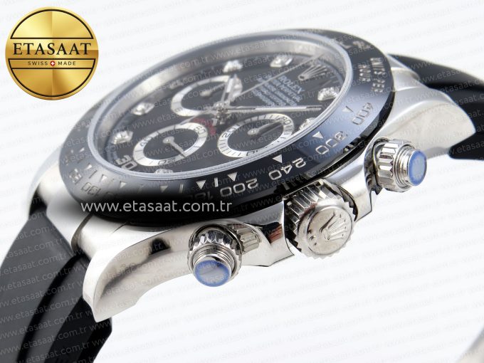 Daytona 116519 SS OMF Best Edition Black Diamonds Dial on Oysterflex Strap A7750 (Slim Movement) - Görsel 8