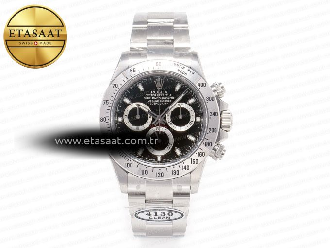 Daytona 116520 Clean 1:1 Best Edition 904L SS Case and Bracelet Black Dial SA4130 V3 - Görsel 3
